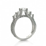 2.00 Cts 5 Stone Round Diamond Engagement Ring